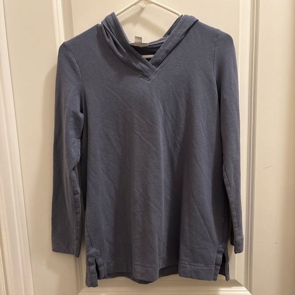 Pure Jill Tops - J.Jill Pure Jill Women Pima Cotton Blend Pullover Hoodie Size XS Blue Sweatshirt